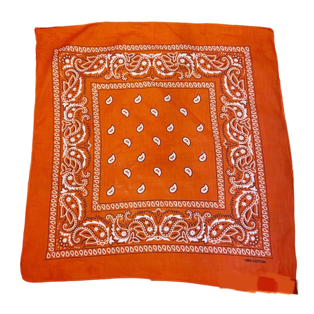 Vintage Streetwear 90s Orange Bandana
